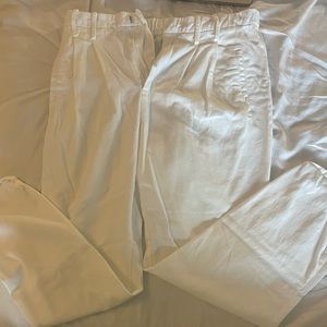 White linen pants